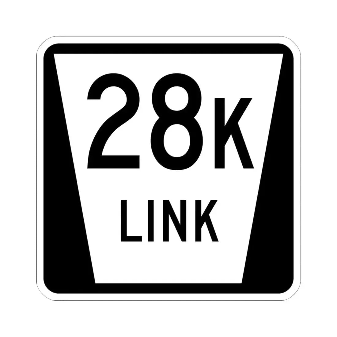 N LINK 28K (Nebraska) (Road Sign) STICKER Vinyl Kiss-Cut Decal 6 Inch White - The Sticker Space