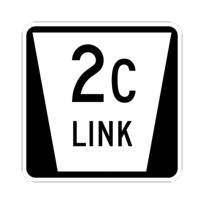 N LINK 2C (Nebraska) (Road Sign) STICKER Vinyl Kiss-Cut Decal 3 Inch White - The Sticker Space