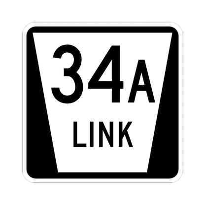 N LINK 34A (Nebraska) (Road Sign) STICKER Vinyl Kiss-Cut Decal 3 Inch White - The Sticker Space