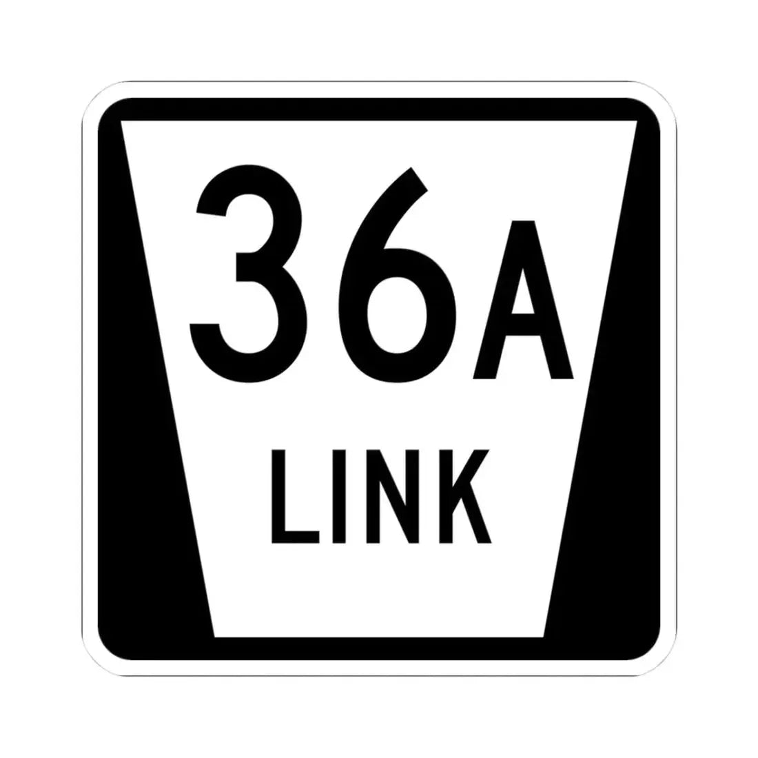 N LINK 36A (Nebraska) (Road Sign) STICKER Vinyl Kiss-Cut Decal 3 Inch White - The Sticker Space