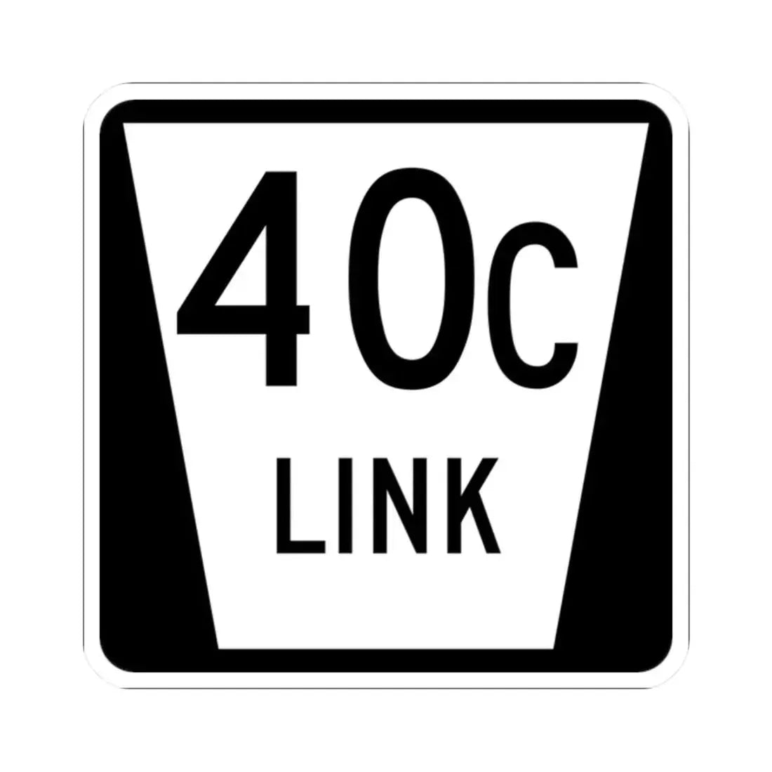 N LINK 40C (Nebraska) (Road Sign) STICKER Vinyl Kiss-Cut Decal 2 Inch White - The Sticker Space