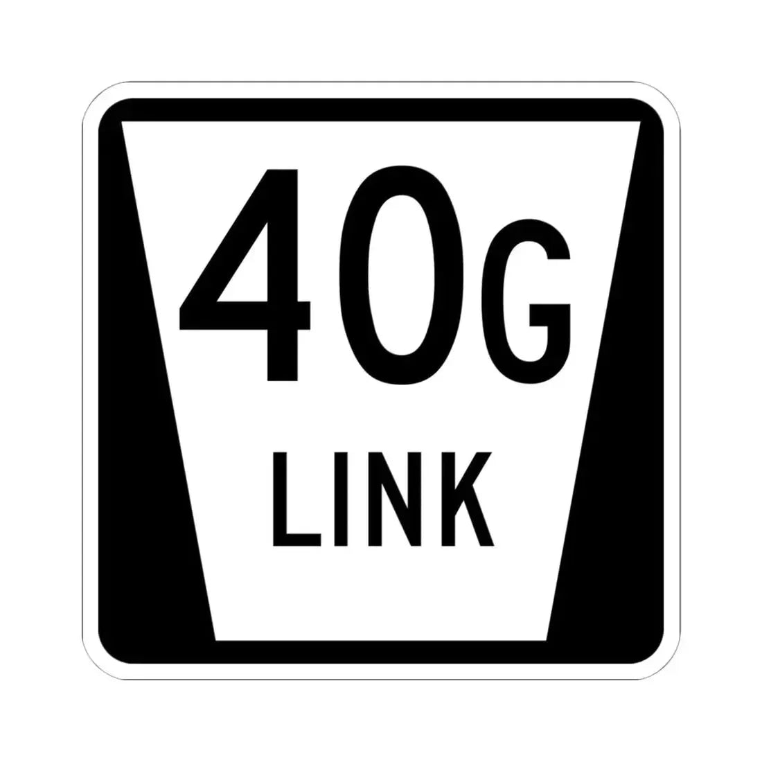 N LINK 40G (Nebraska) (Road Sign) STICKER Vinyl Kiss-Cut Decal 6 Inch White - The Sticker Space