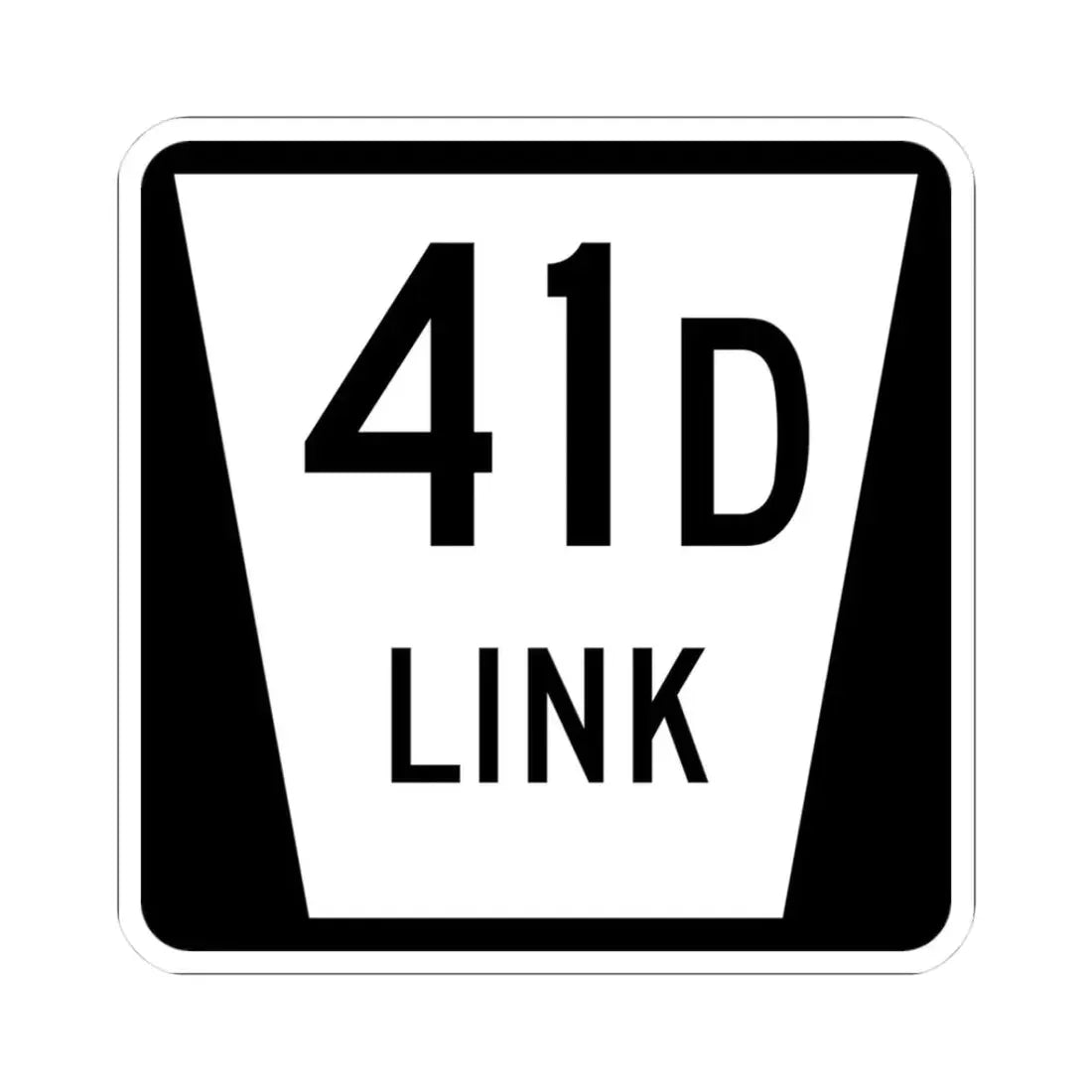 N LINK 41D (Nebraska) (Road Sign) STICKER Vinyl Kiss-Cut Decal 3 Inch White - The Sticker Space
