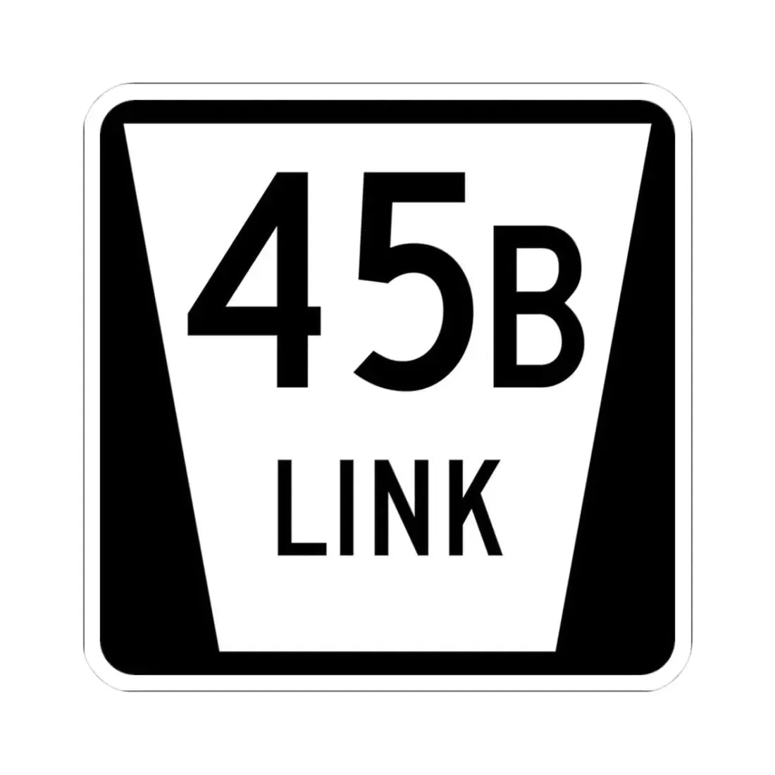 N LINK 45B (Nebraska) (Road Sign) STICKER Vinyl Kiss-Cut Decal 3 Inch White - The Sticker Space
