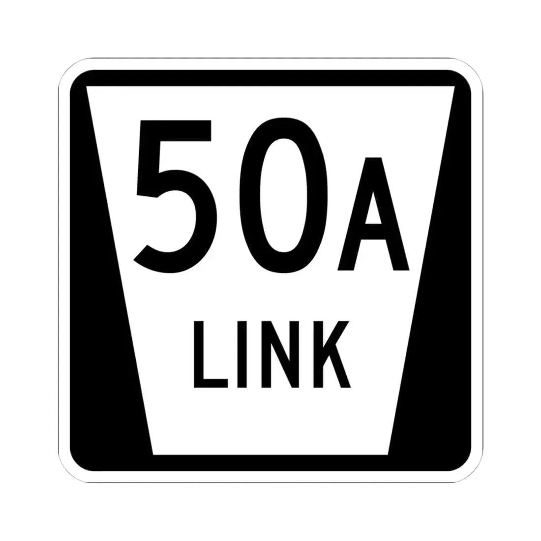 N LINK 50A (Nebraska) (Road Sign) STICKER Vinyl Kiss-Cut Decal 4 Inch White - The Sticker Space