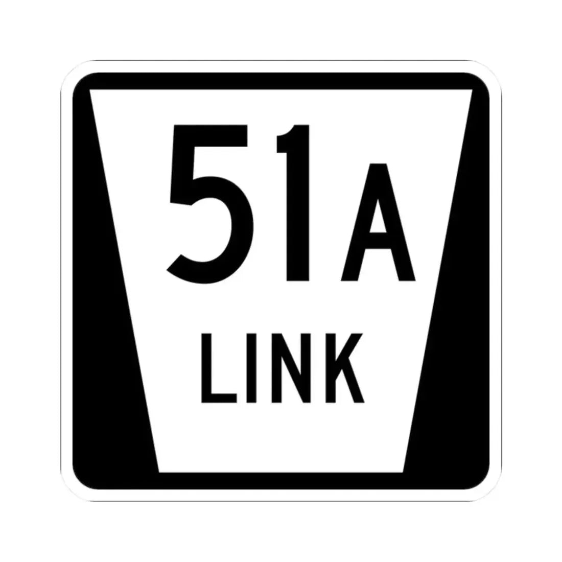 N LINK 51A (Nebraska) (Road Sign) STICKER Vinyl Kiss-Cut Decal 2 Inch White - The Sticker Space