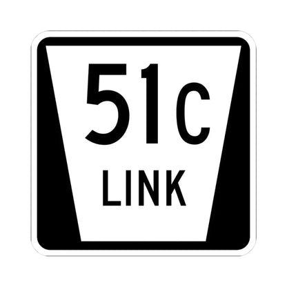 N LINK 51C (Nebraska) (Road Sign) STICKER Vinyl Kiss-Cut Decal 3 Inch White - The Sticker Space