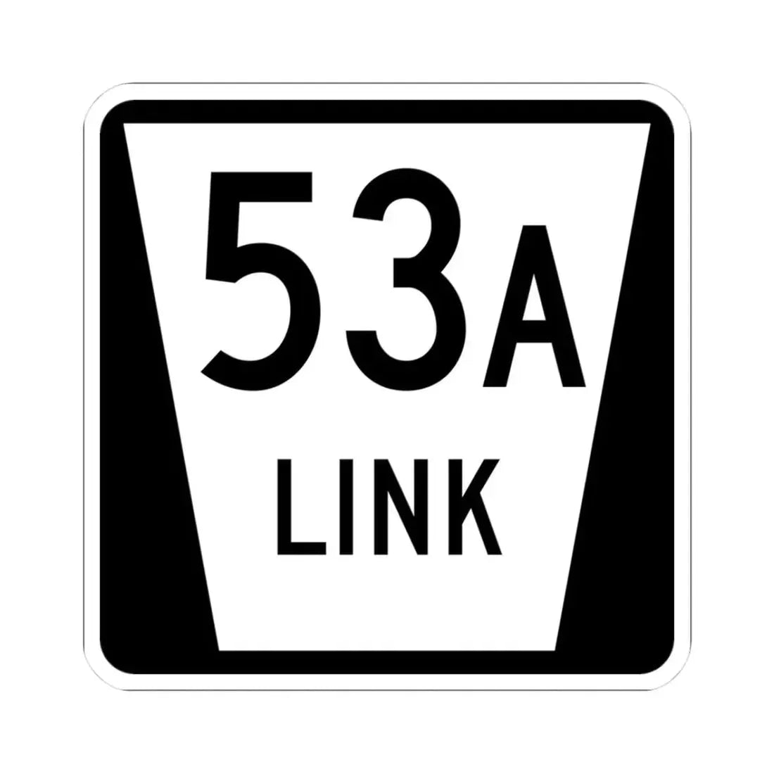 N LINK 53A (Nebraska) (Road Sign) STICKER Vinyl Kiss-Cut Decal 3 Inch White - The Sticker Space