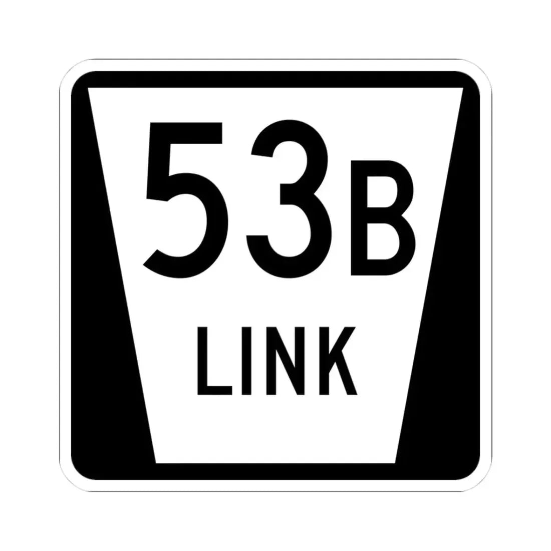 N LINK 53B (Nebraska) (Road Sign) STICKER Vinyl Kiss-Cut Decal 3 Inch White - The Sticker Space