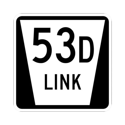 N LINK 53D (Nebraska) (Road Sign) STICKER Vinyl Kiss-Cut Decal 2 Inch White - The Sticker Space