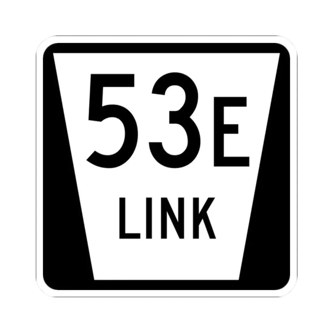 N LINK 53E (Nebraska) (Road Sign) STICKER Vinyl Kiss-Cut Decal 2 Inch White - The Sticker Space