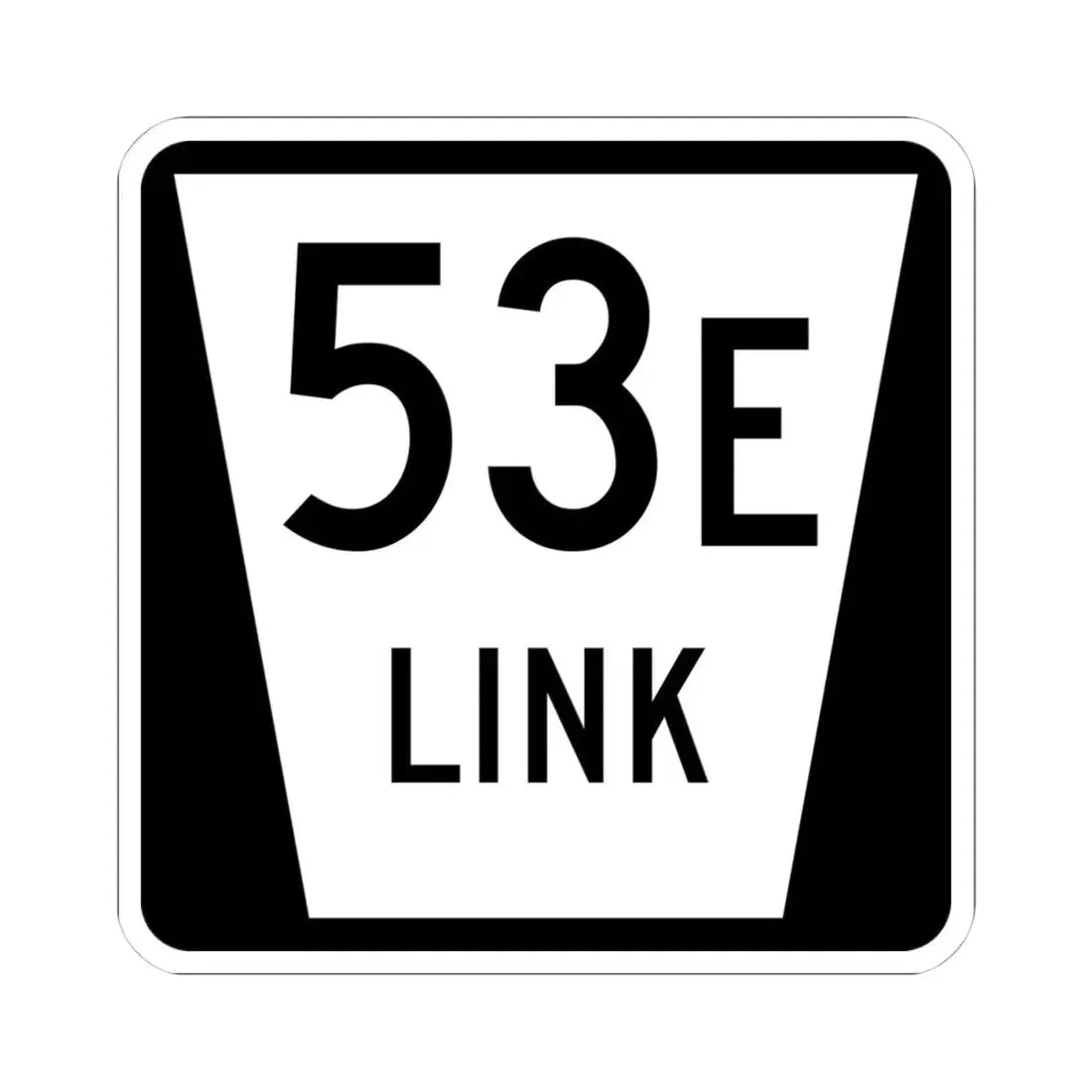 N LINK 53E (Nebraska) (Road Sign) STICKER Vinyl Kiss-Cut Decal 4 Inch White - The Sticker Space
