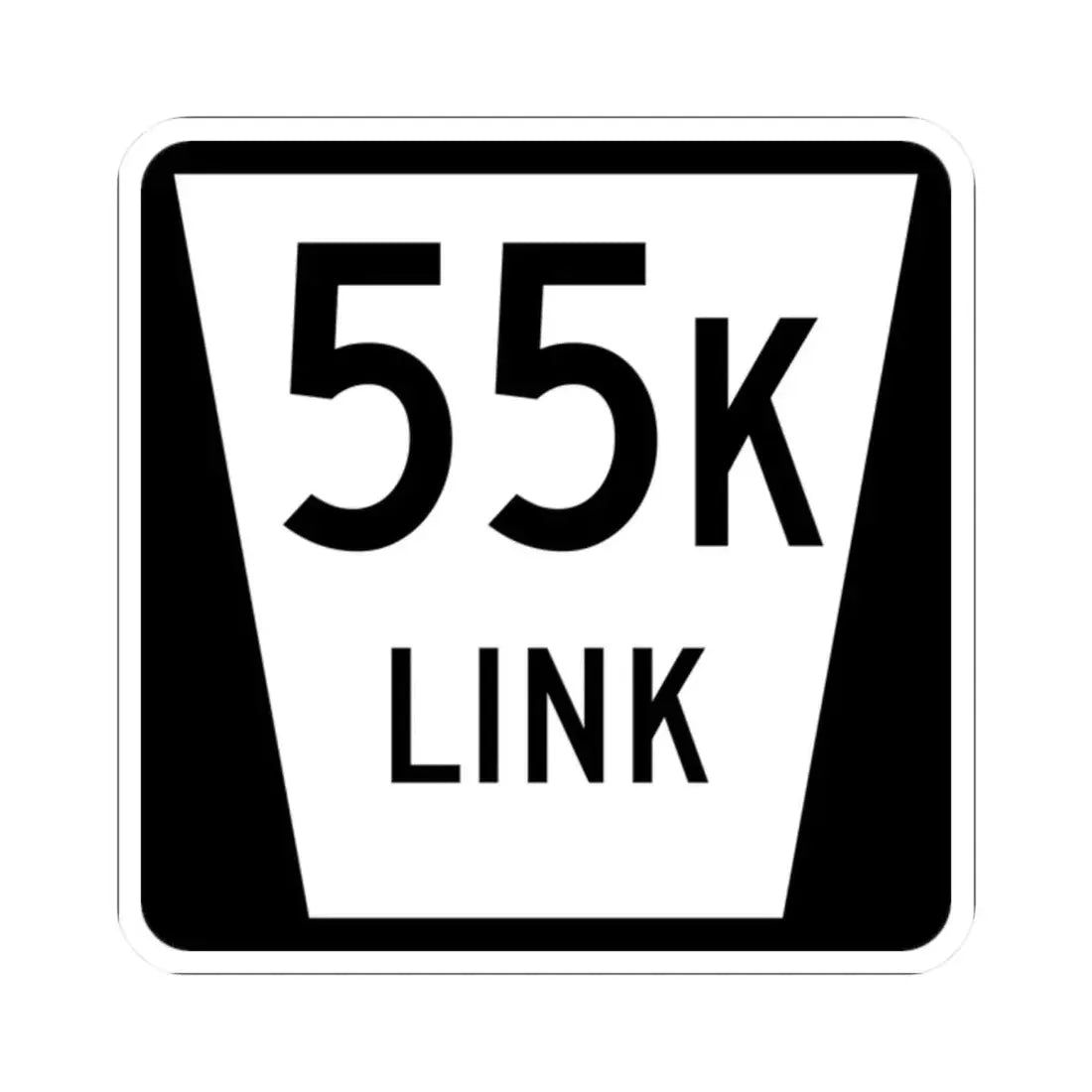 N LINK 55K (Nebraska) (Road Sign) STICKER Vinyl Kiss-Cut Decal 2 Inch White - The Sticker Space
