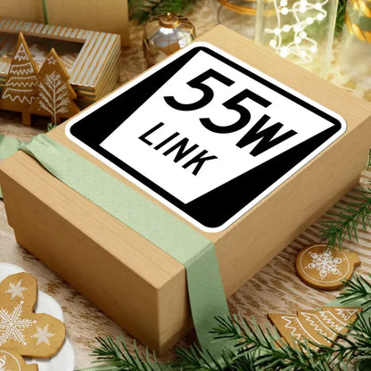 N LINK 55W (Nebraska) (Road Sign) STICKER Vinyl Kiss-Cut Decal - The Sticker Space