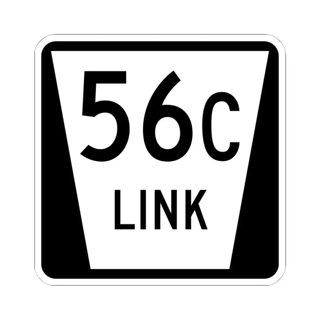 N LINK 56C (Nebraska) (Road Sign) STICKER Vinyl Kiss-Cut Decal 6 Inch White - The Sticker Space