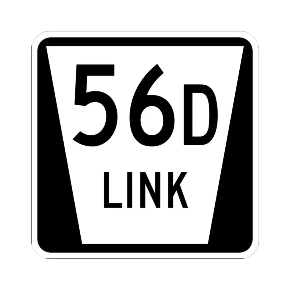 N LINK 56D (Nebraska) (Road Sign) STICKER Vinyl Kiss-Cut Decal 3 Inch White - The Sticker Space