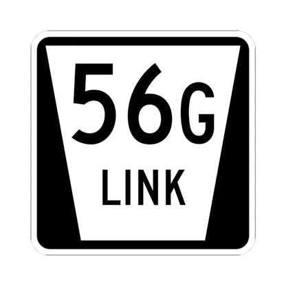 N LINK 56G (Nebraska) (Road Sign) STICKER Vinyl Kiss-Cut Decal 3 Inch White - The Sticker Space