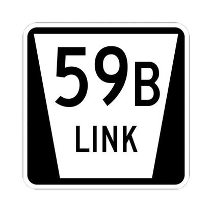 N LINK 59B (Nebraska) (Road Sign) STICKER Vinyl Kiss-Cut Decal 4 Inch White - The Sticker Space