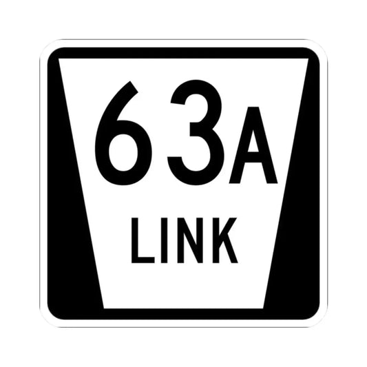 N LINK 63A (Nebraska) (Road Sign) STICKER Vinyl Kiss-Cut Decal 2 Inch White - The Sticker Space