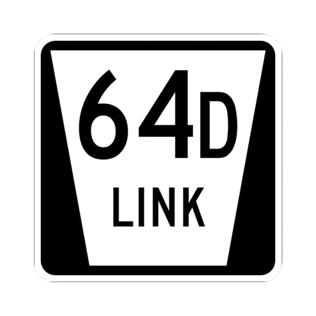 N LINK 64D (Nebraska) (Road Sign) STICKER Vinyl Kiss-Cut Decal 2 Inch White - The Sticker Space