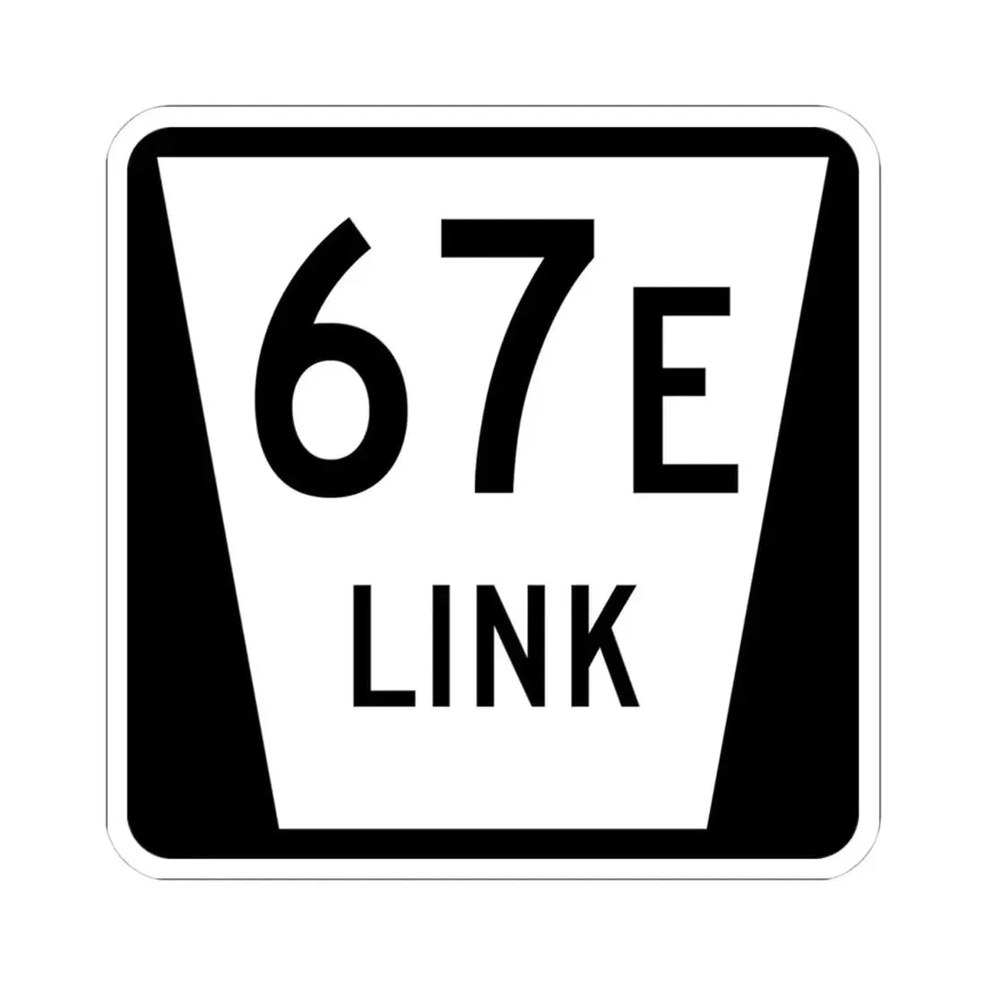 N LINK 67E (Nebraska) (Road Sign) STICKER Vinyl Kiss-Cut Decal 4 Inch White - The Sticker Space