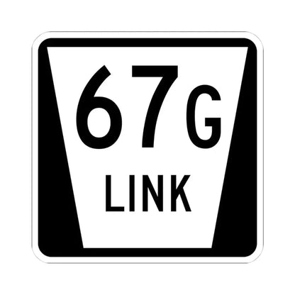 N LINK 67G (Nebraska) (Road Sign) STICKER Vinyl Kiss-Cut Decal 4 Inch White - The Sticker Space