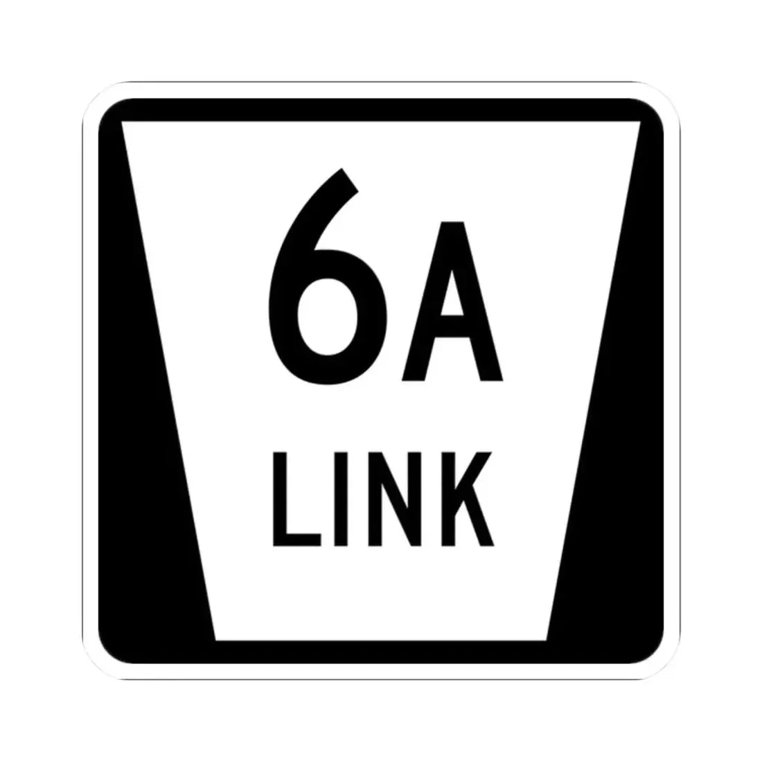 N LINK 6A (Nebraska) (Road Sign) STICKER Vinyl Kiss-Cut Decal 2 Inch White - The Sticker Space