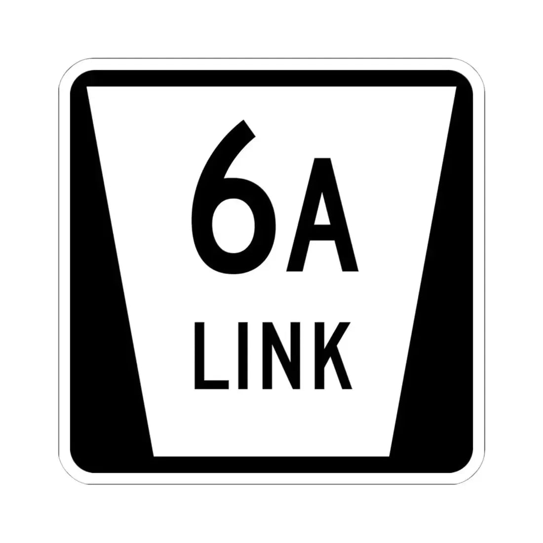 N LINK 6A (Nebraska) (Road Sign) STICKER Vinyl Kiss-Cut Decal 6 Inch White - The Sticker Space