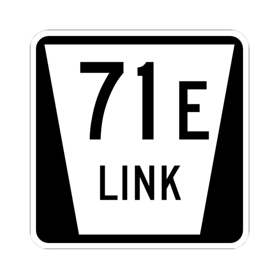 N LINK 71E (Nebraska) (Road Sign) STICKER Vinyl Kiss-Cut Decal 3 Inch White - The Sticker Space