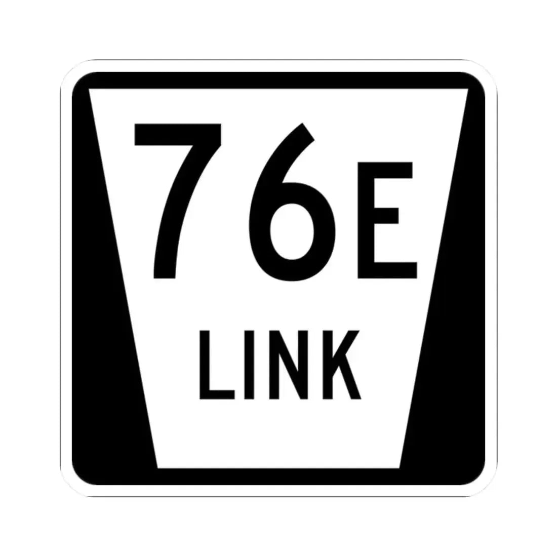 N LINK 76E (Nebraska) (Road Sign) STICKER Vinyl Kiss-Cut Decal 2 Inch White - The Sticker Space