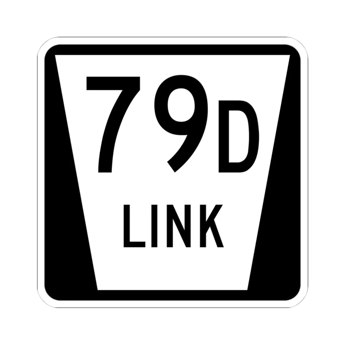 N LINK 79D (Nebraska) (Road Sign) STICKER Vinyl Kiss-Cut Decal 4 Inch White - The Sticker Space