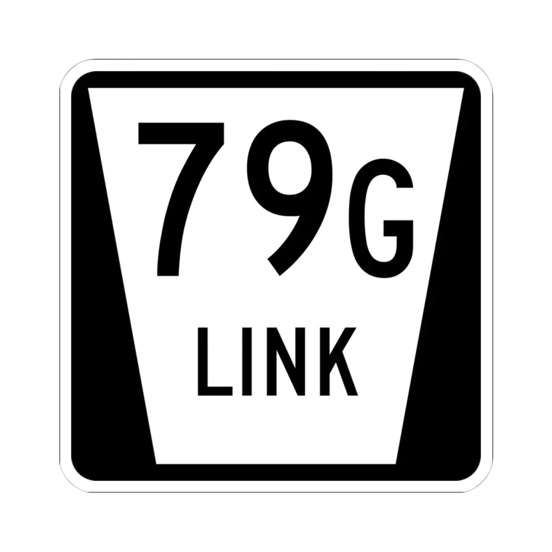 N LINK 79G (Nebraska) (Road Sign) STICKER Vinyl Kiss-Cut Decal 4 Inch White - The Sticker Space