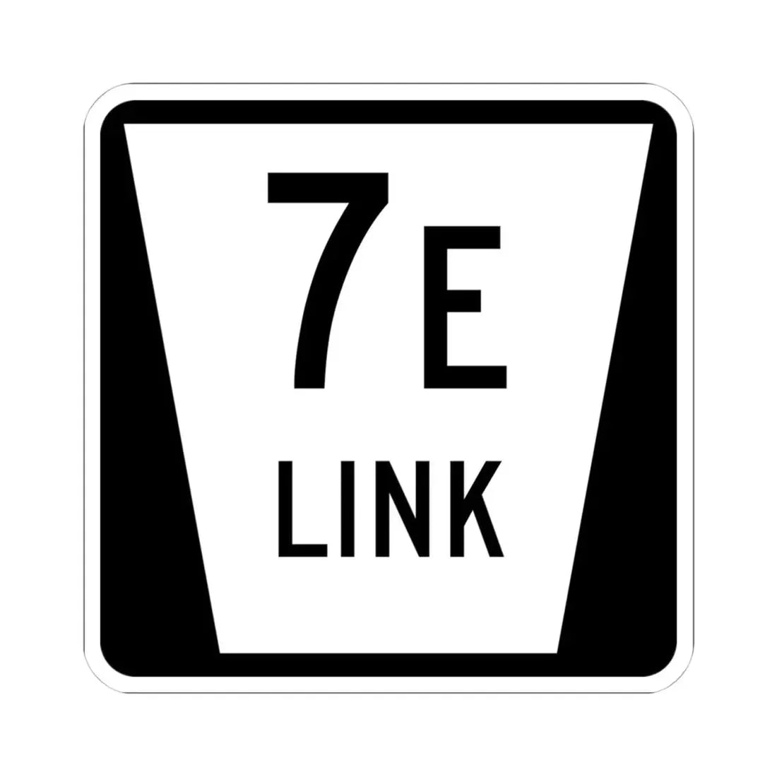 N LINK 7E (Nebraska) (Road Sign) STICKER Vinyl Kiss-Cut Decal 4 Inch White - The Sticker Space