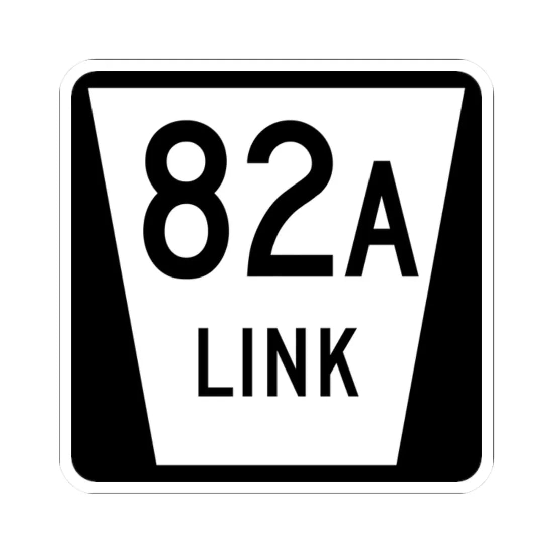 N LINK 82A (Nebraska) (Road Sign) STICKER Vinyl Kiss-Cut Decal 2 Inch White - The Sticker Space