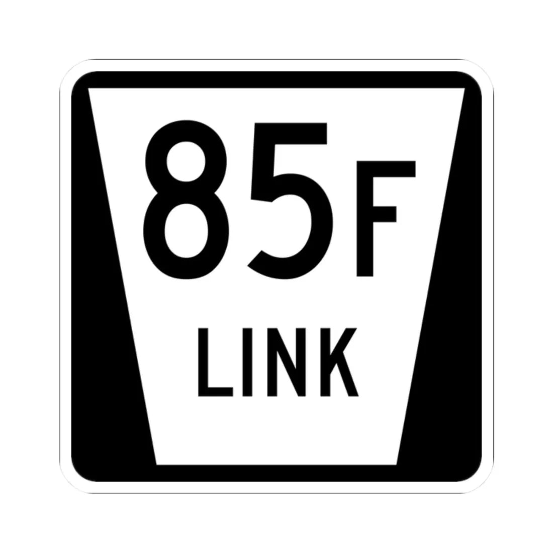 N LINK 85F (Nebraska) (Road Sign) STICKER Vinyl Kiss-Cut Decal 2 Inch White - The Sticker Space