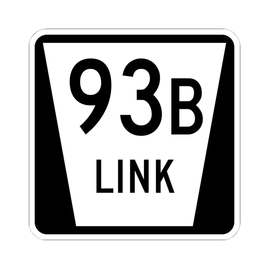 N LINK 93B (Nebraska) (Road Sign) STICKER Vinyl Kiss-Cut Decal 6 Inch White - The Sticker Space