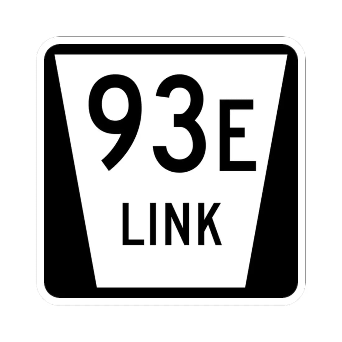N LINK 93E (Nebraska) (Road Sign) STICKER Vinyl Kiss-Cut Decal 2 Inch White - The Sticker Space