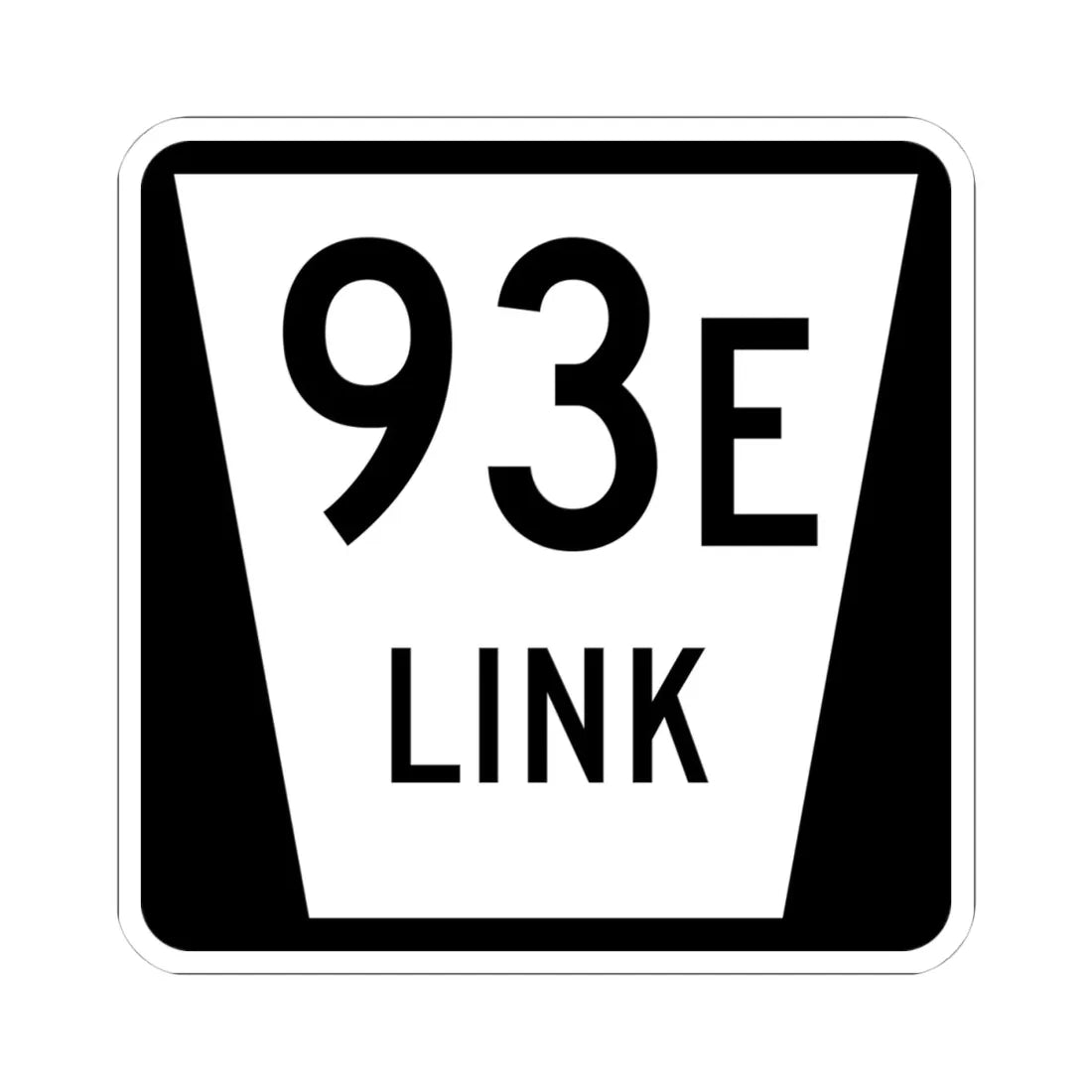 N LINK 93E (Nebraska) (Road Sign) STICKER Vinyl Kiss-Cut Decal 4 Inch White - The Sticker Space