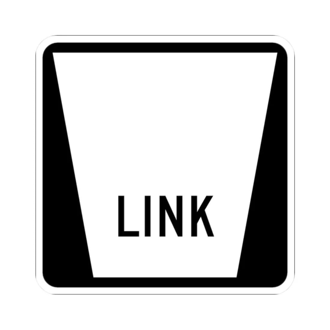 N LINK Blank (Nebraska) (Road Sign) STICKER Vinyl Kiss-Cut Decal 2 Inch White - The Sticker Space