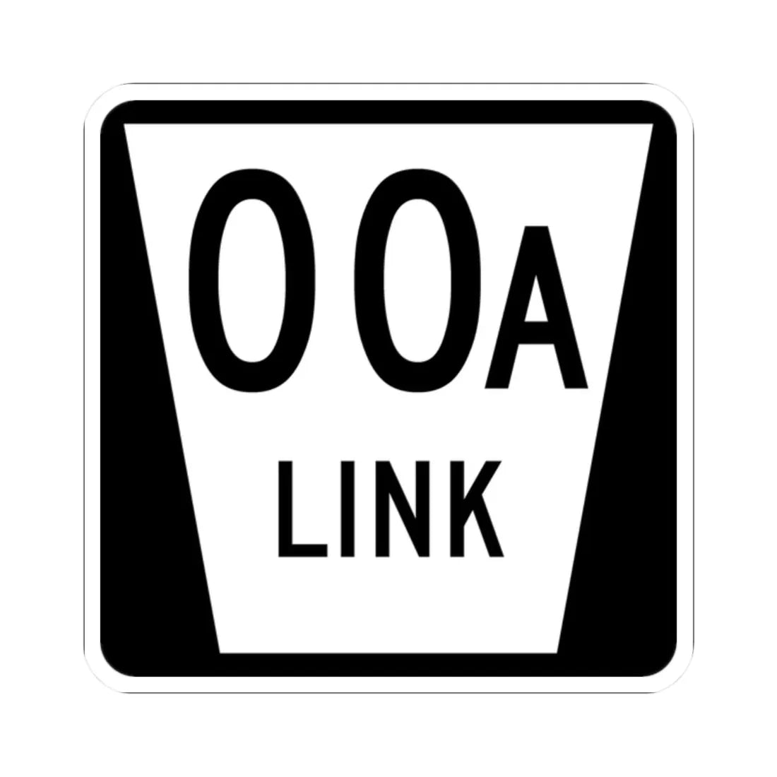 N LINK template (Nebraska) (Road Sign) STICKER Vinyl Kiss-Cut Decal 2 Inch White - The Sticker Space