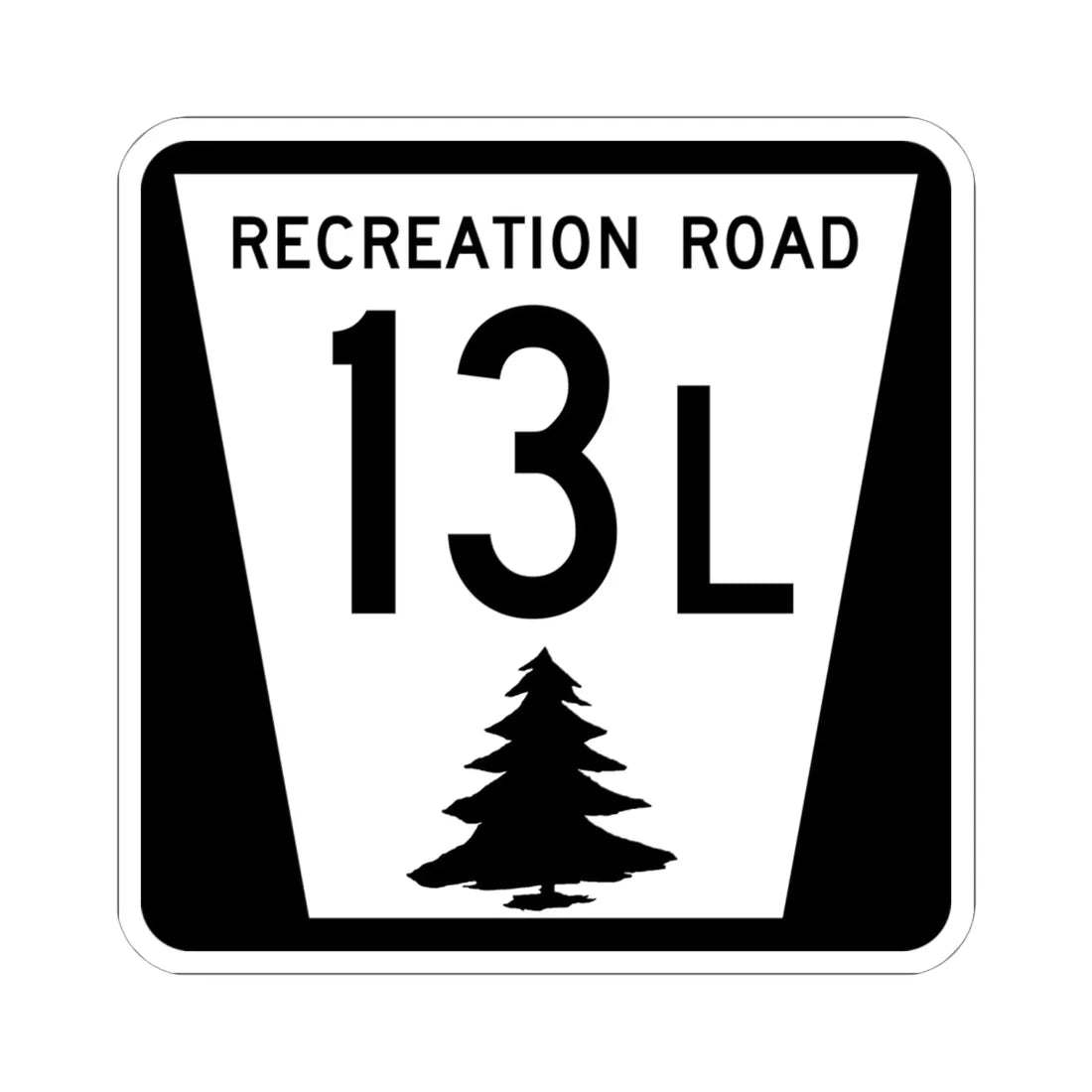 N REC 13L (Nebraska) (Road Sign) STICKER Vinyl Kiss-Cut Decal 6 Inch White - The Sticker Space
