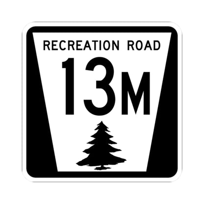 N REC 13M (Nebraska) (Road Sign) STICKER Vinyl Kiss-Cut Decal 2 Inch White - The Sticker Space