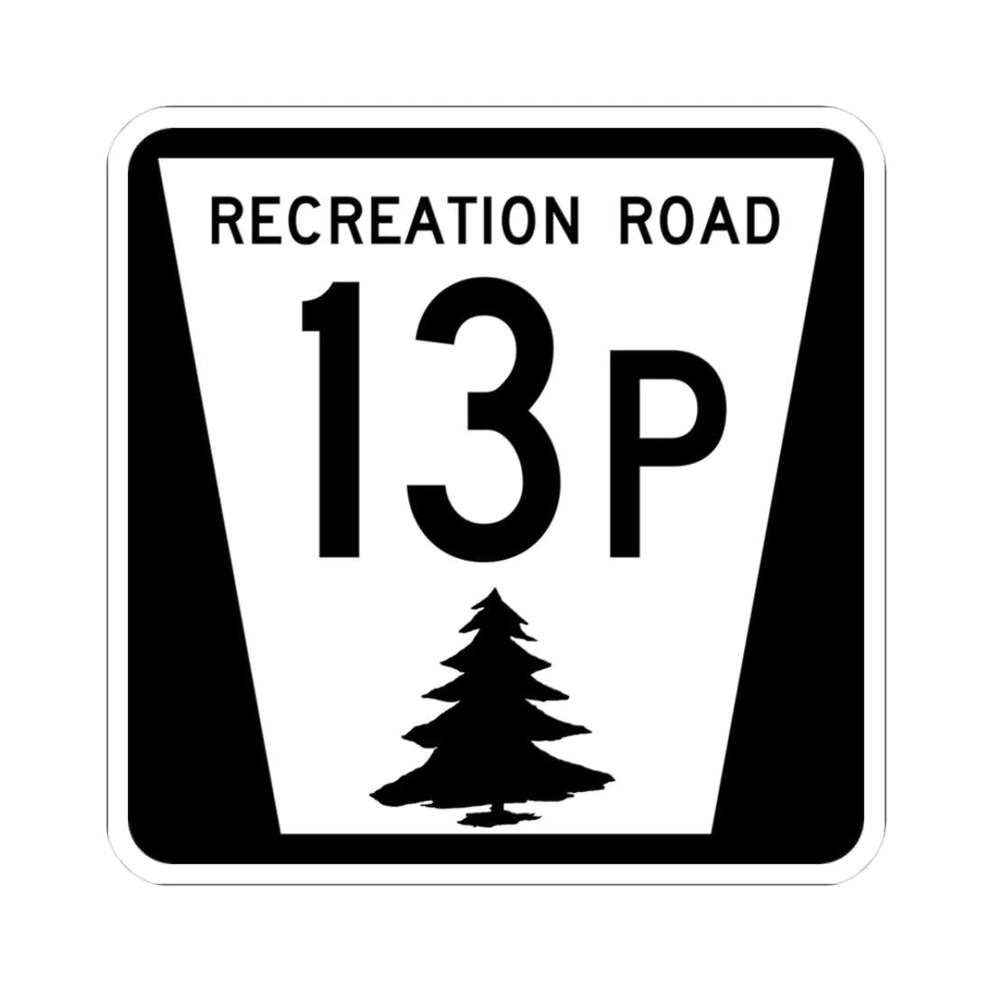 N REC 13P (Nebraska) (Road Sign) STICKER Vinyl Kiss-Cut Decal 3 Inch White - The Sticker Space