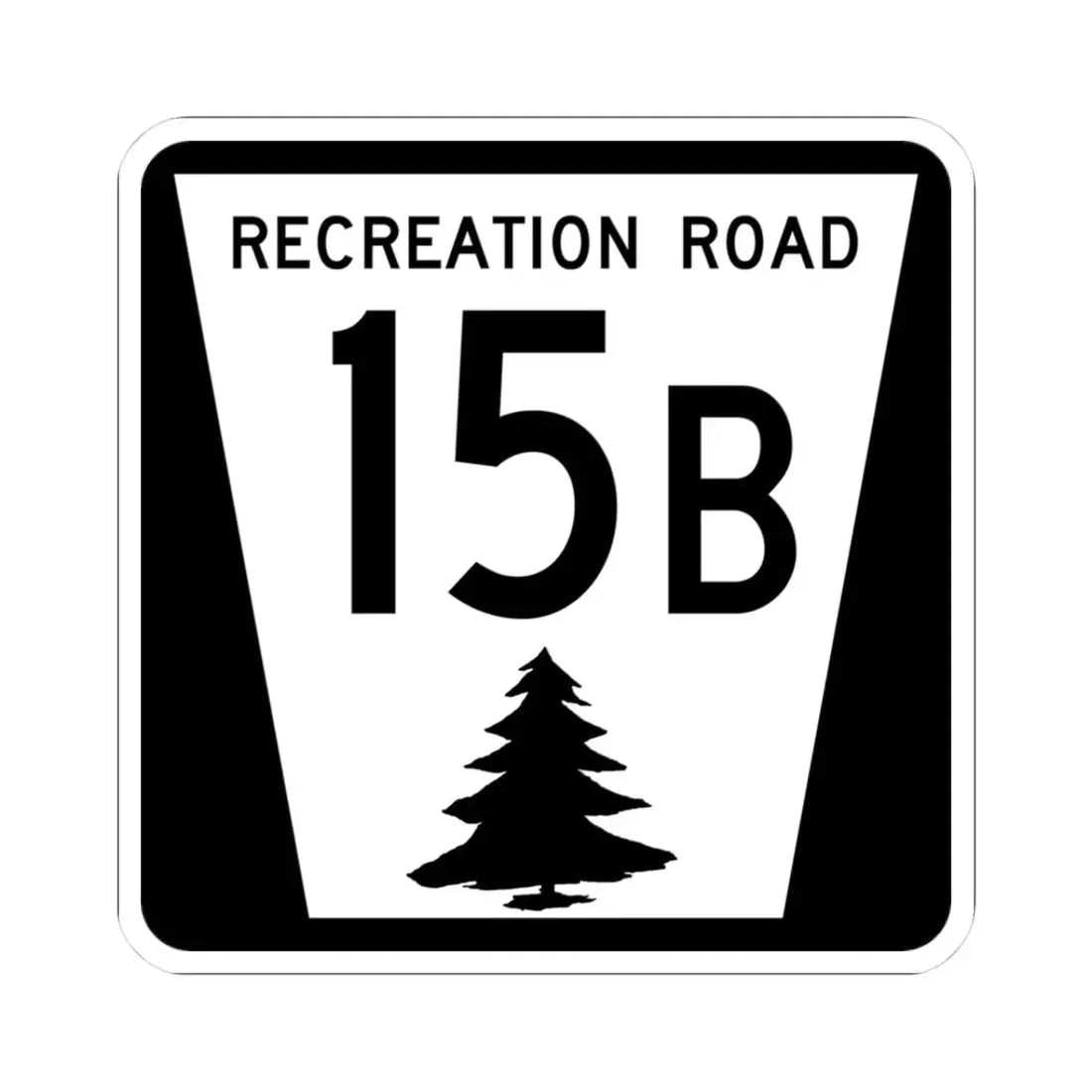 N REC 15B (Nebraska) (Road Sign) STICKER Vinyl Kiss-Cut Decal 3 Inch White - The Sticker Space