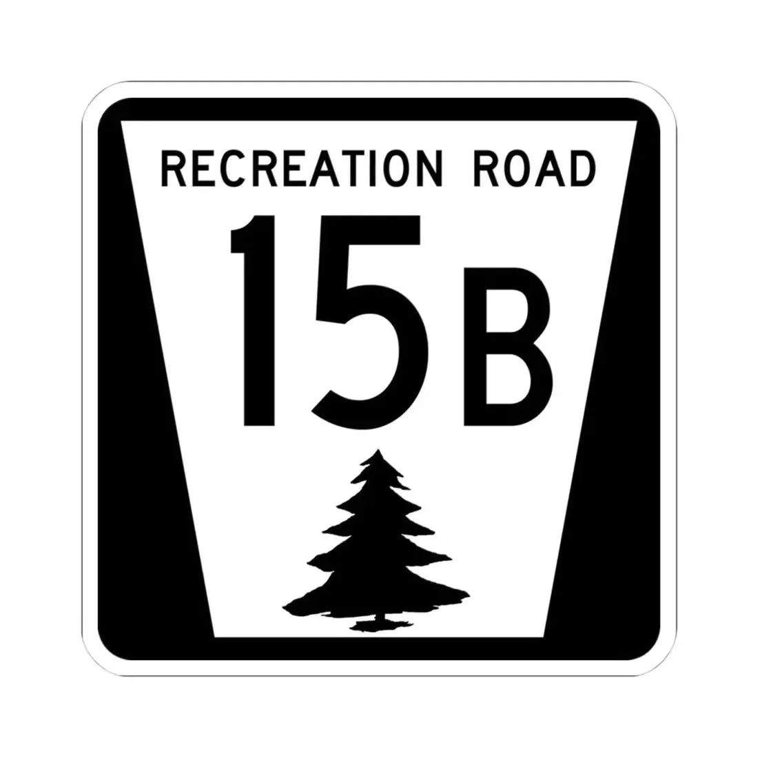 N REC 15B (Nebraska) (Road Sign) STICKER Vinyl Kiss-Cut Decal 4 Inch White - The Sticker Space