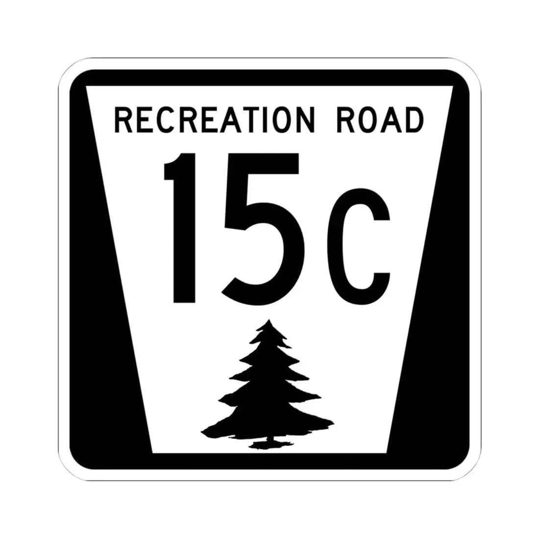 N REC 15C (Nebraska) (Road Sign) STICKER Vinyl Kiss-Cut Decal 4 Inch White - The Sticker Space