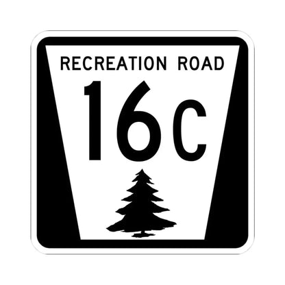 N REC 16C (Nebraska) (Road Sign) STICKER Vinyl Kiss-Cut Decal 3 Inch White - The Sticker Space