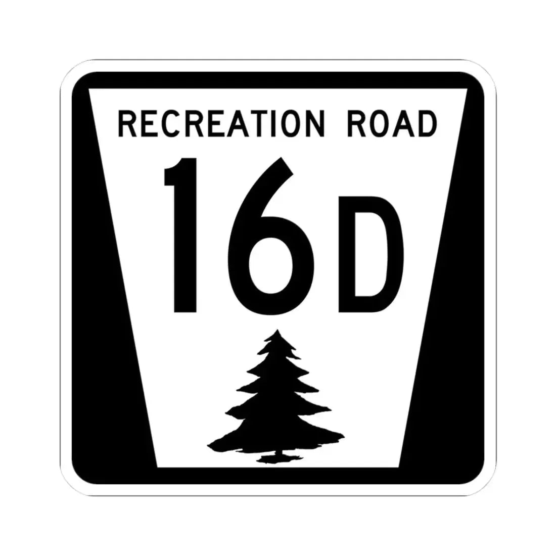 N REC 16D (Nebraska) (Road Sign) STICKER Vinyl Kiss-Cut Decal 3 Inch White - The Sticker Space