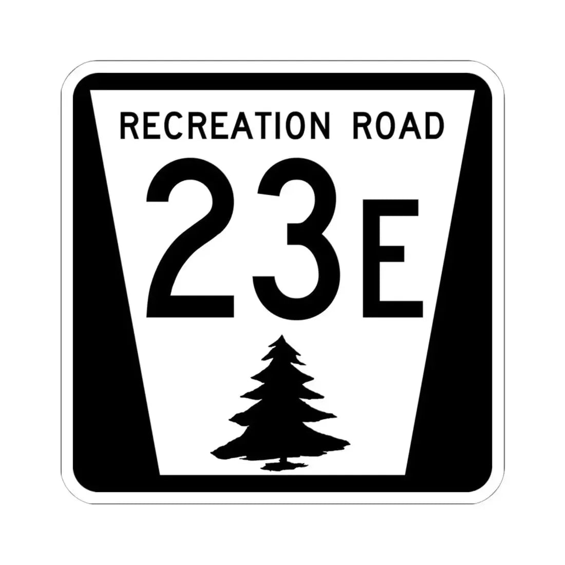 N REC 23E (Nebraska) (Road Sign) STICKER Vinyl Kiss-Cut Decal 6 Inch White - The Sticker Space
