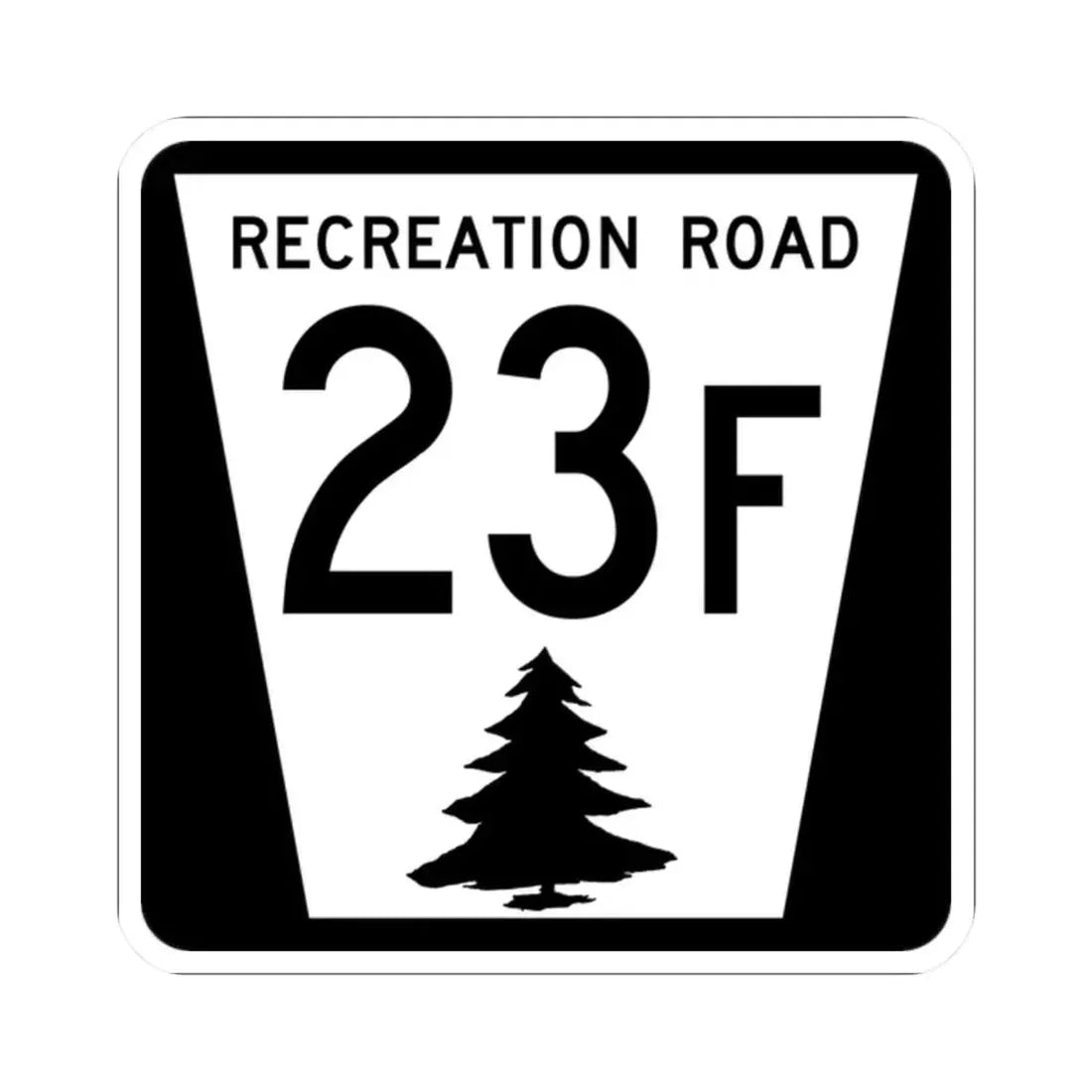 N REC 23F (Nebraska) (Road Sign) STICKER Vinyl Kiss-Cut Decal 2 Inch White - The Sticker Space